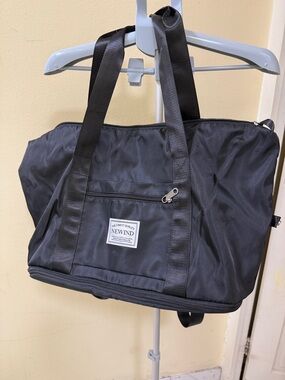 Black Travel Tote Bag
